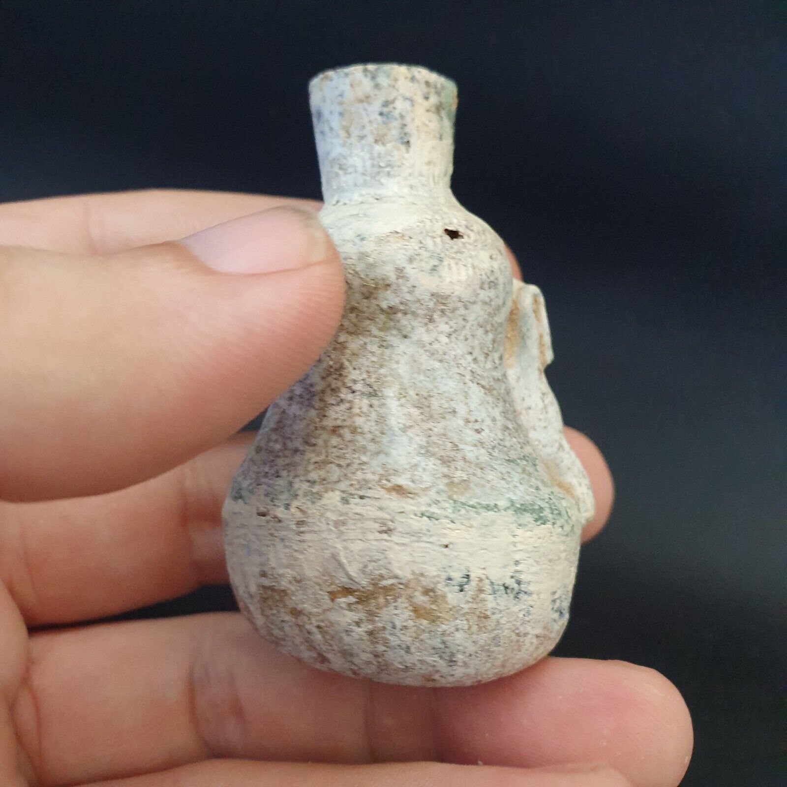 Rare Ancient Roman Glass perfume bottle Medicine Bottle
