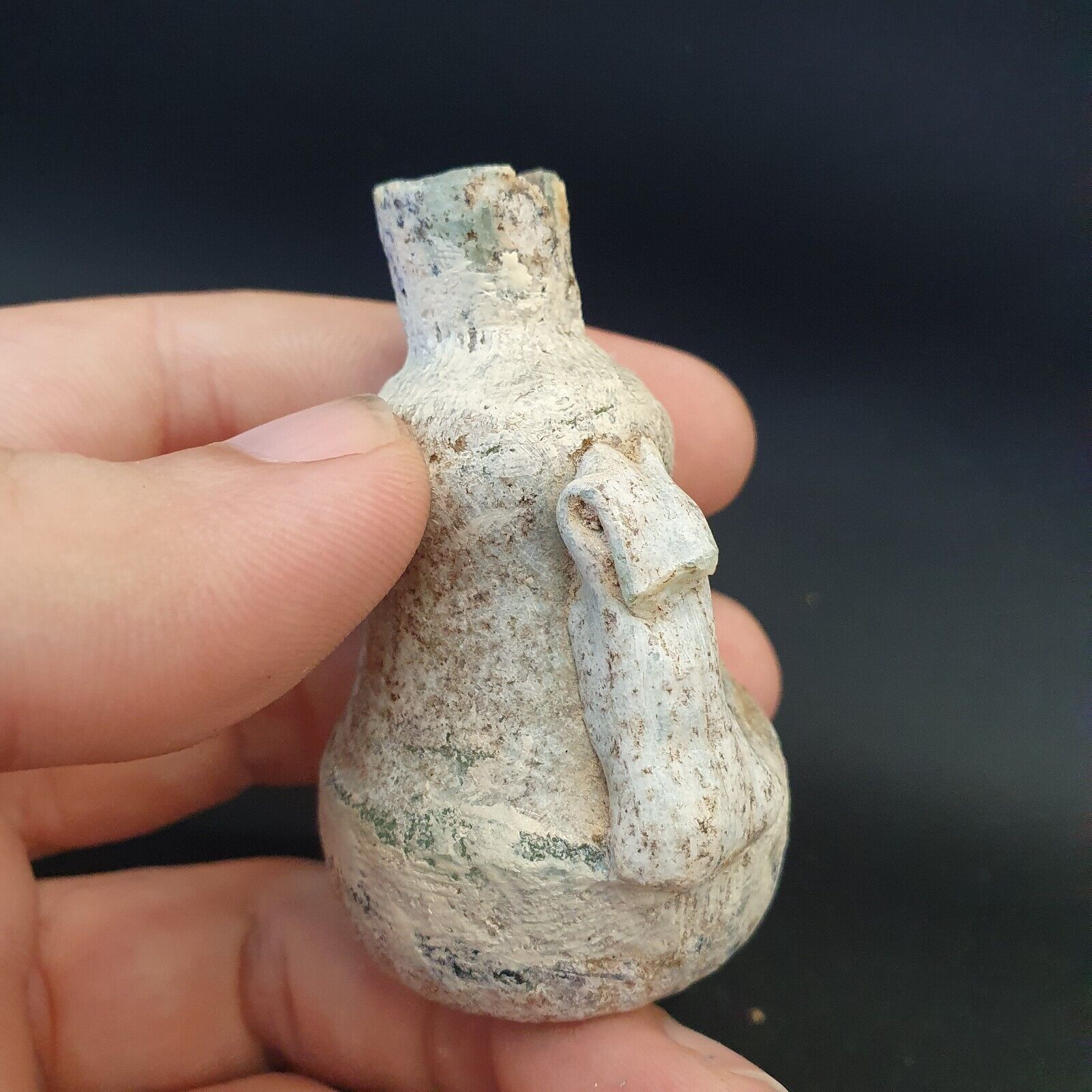Rare Ancient Roman Glass perfume bottle Medicine Bottle
