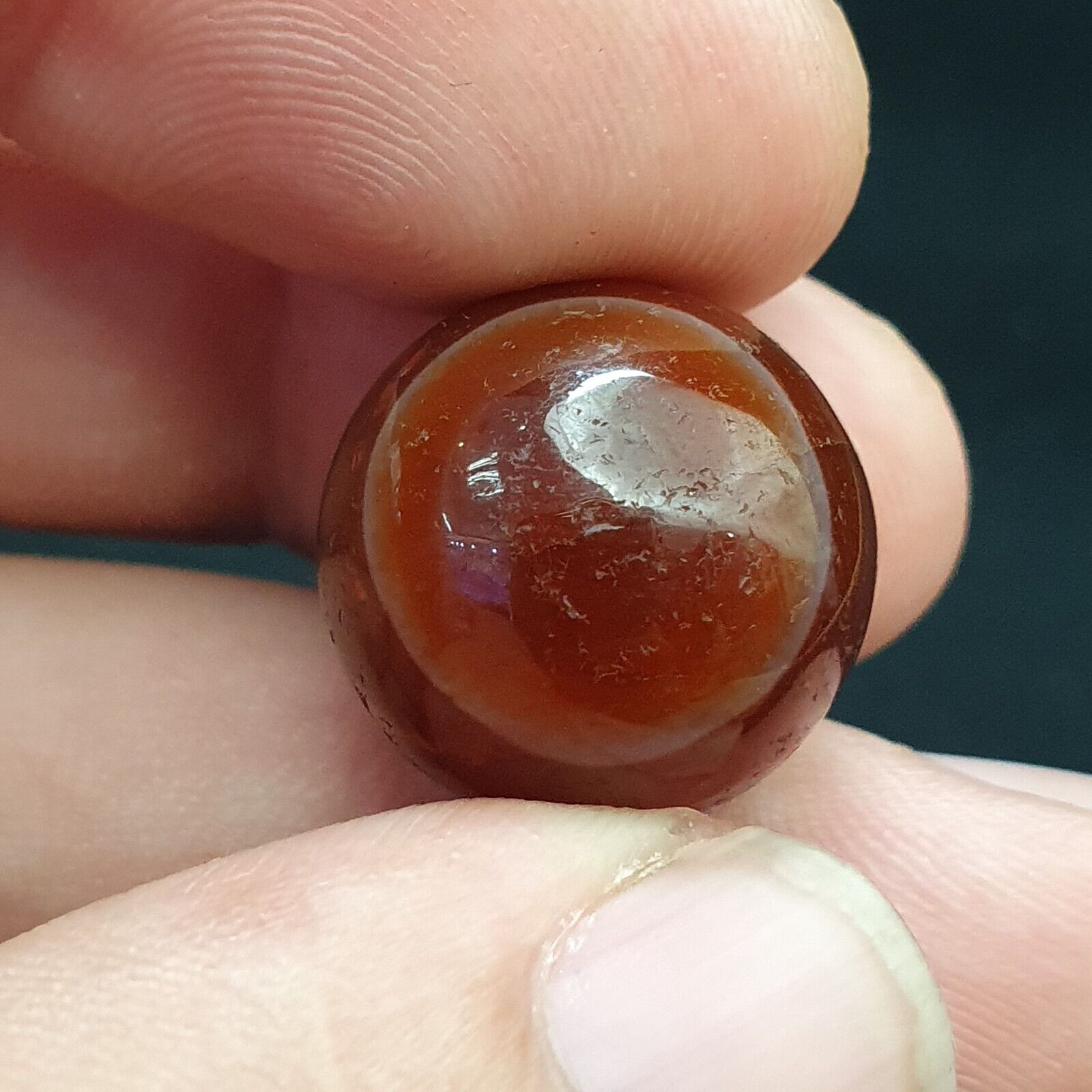 Lot 8 Antique Agate Eye Beads Safavid dynasty Mughal Era Beads 17-19mm