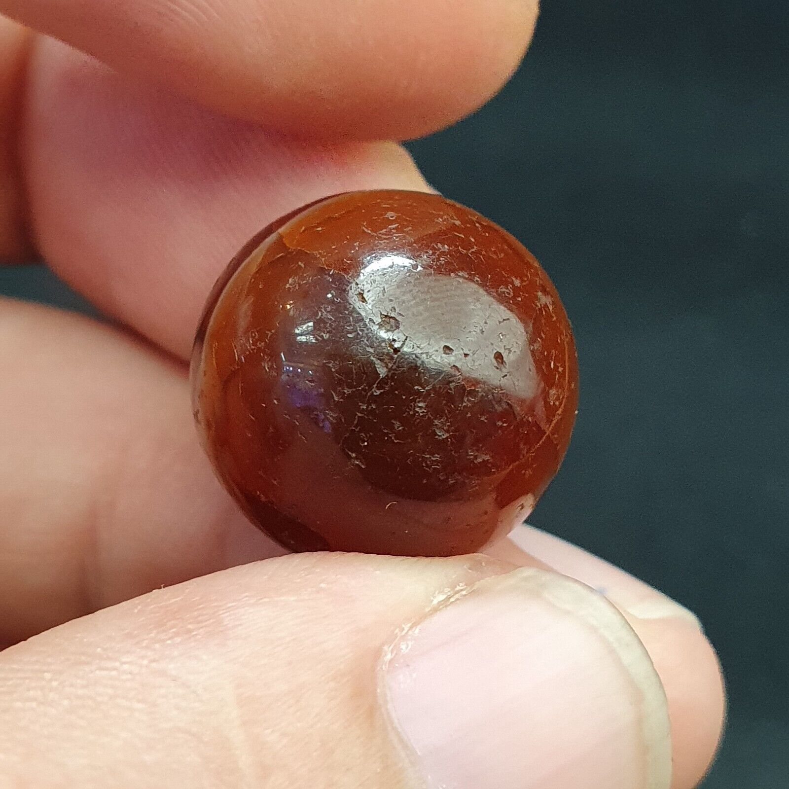 Lot 8 Antique Agate Eye Beads Safavid dynasty Mughal Era Beads 17-19mm