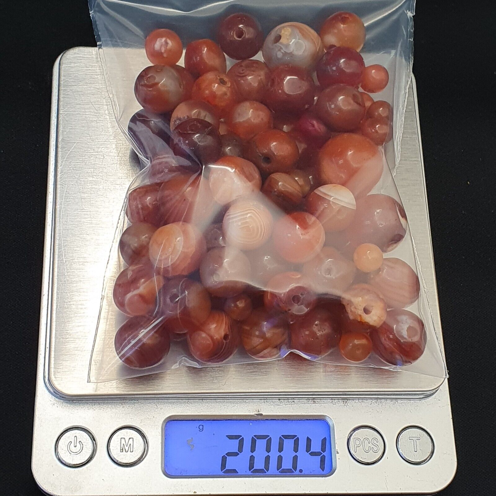 Lot 84 Antique Agate Eye Beads Safavid dynasty Mughal Era Beads 200 Grams