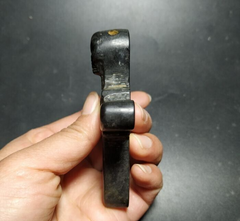 Antique Chinese Black Stone Jade Stone hand carved iron meteorite Stone