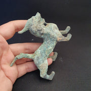 非常古老的稀有近東青銅獨特可愛動物雕像