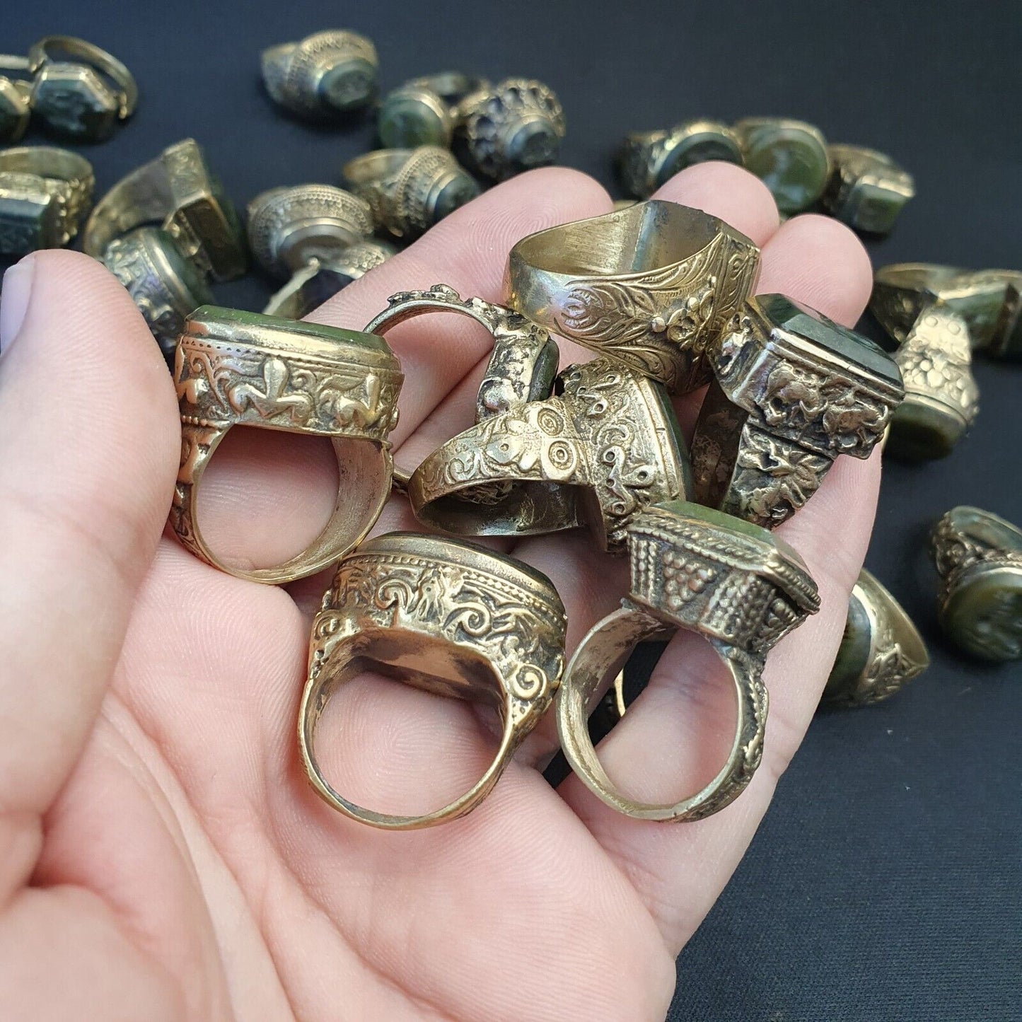Antikes Vintage Wundervolles nahöstliches altes Jadesteintier geschnitztes seltenes Siegel