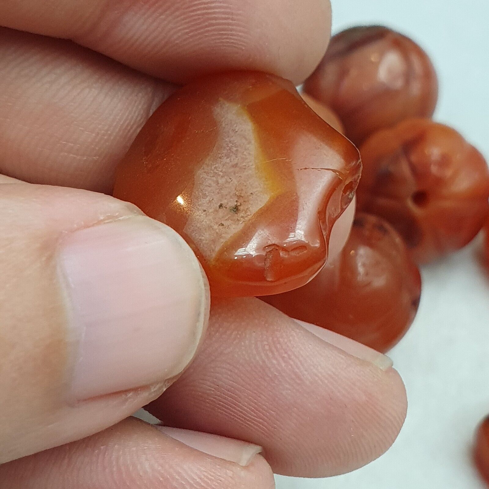 Lot Old Ancient Himalayan Indo Tibetan Agate Beads Amulet Pendants Beads