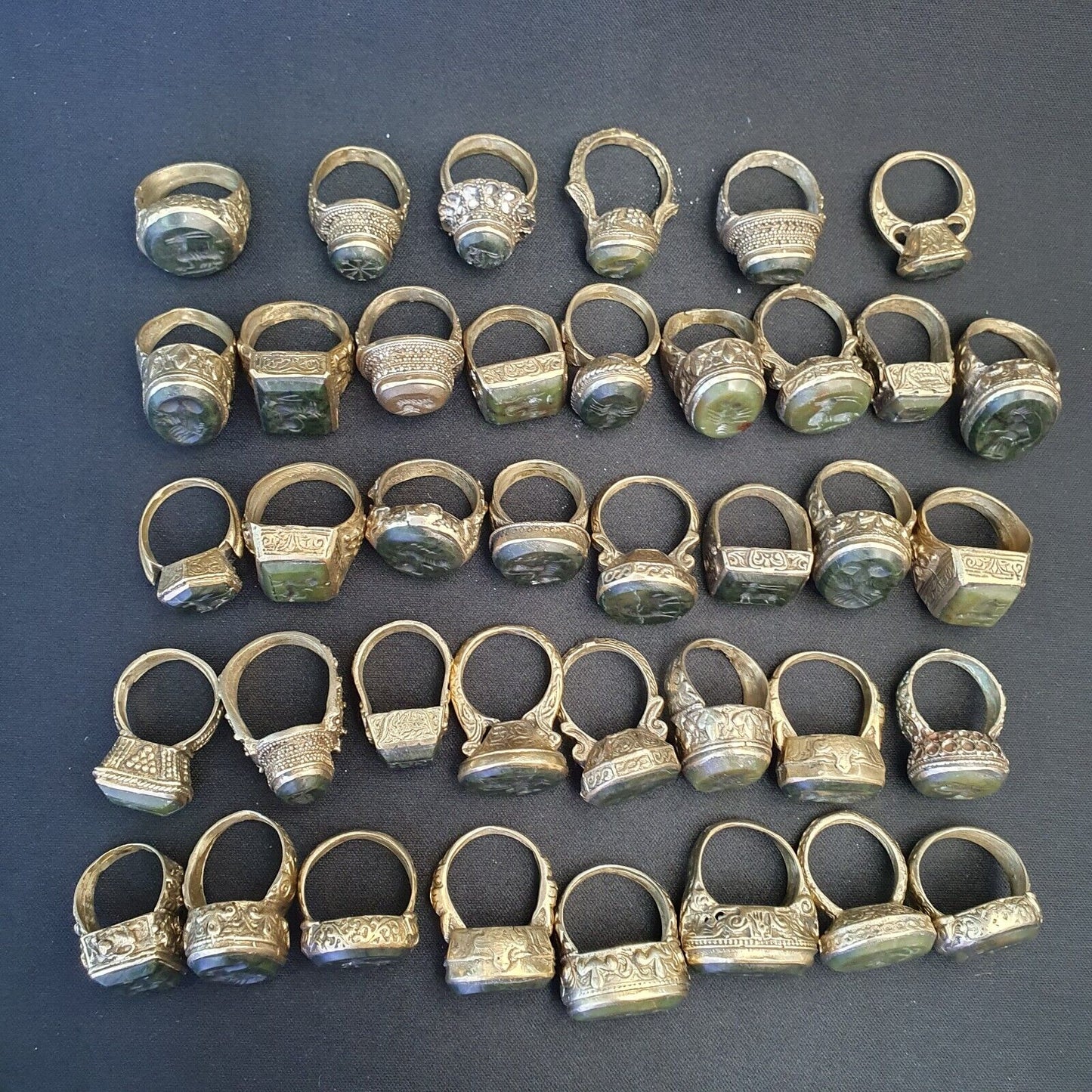 Antikes Vintage Wundervolles nahöstliches altes Jadesteintier geschnitztes seltenes Siegel