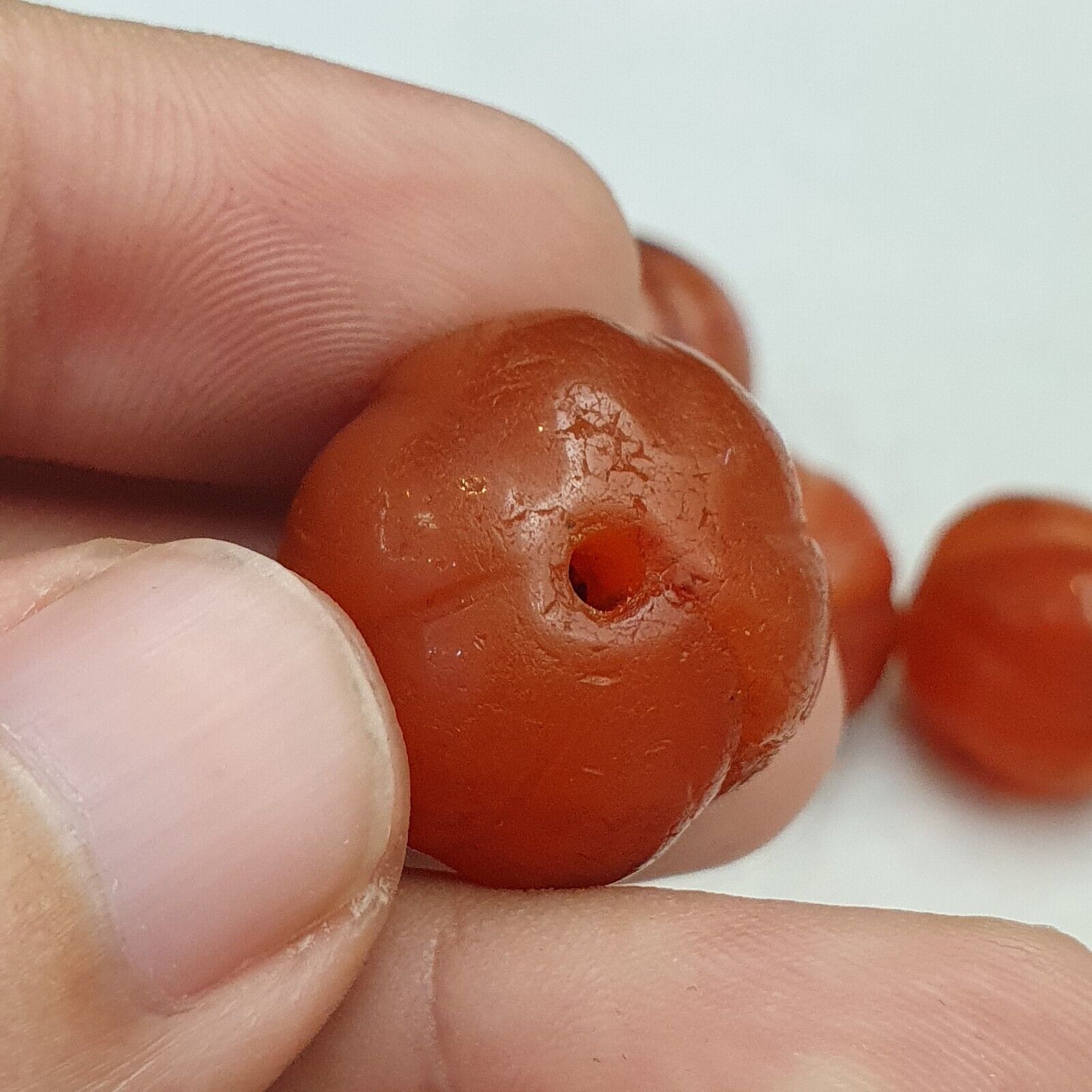 Lot Old Ancient Himalayan Indo Tibetan Agate Beads Amulet Pendants Beads