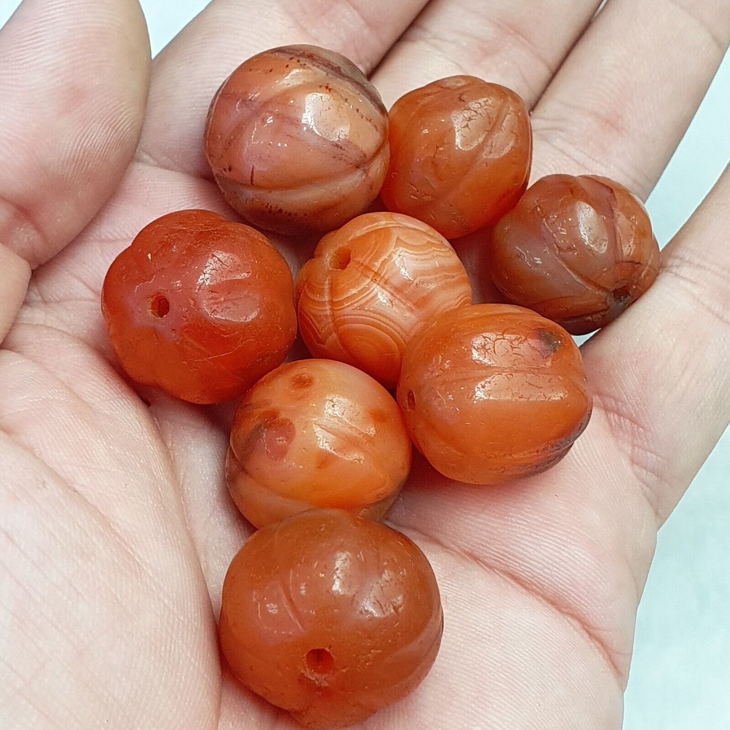 大量古老古代喜馬拉雅印度西藏瑪瑙珠護身符吊墜珠