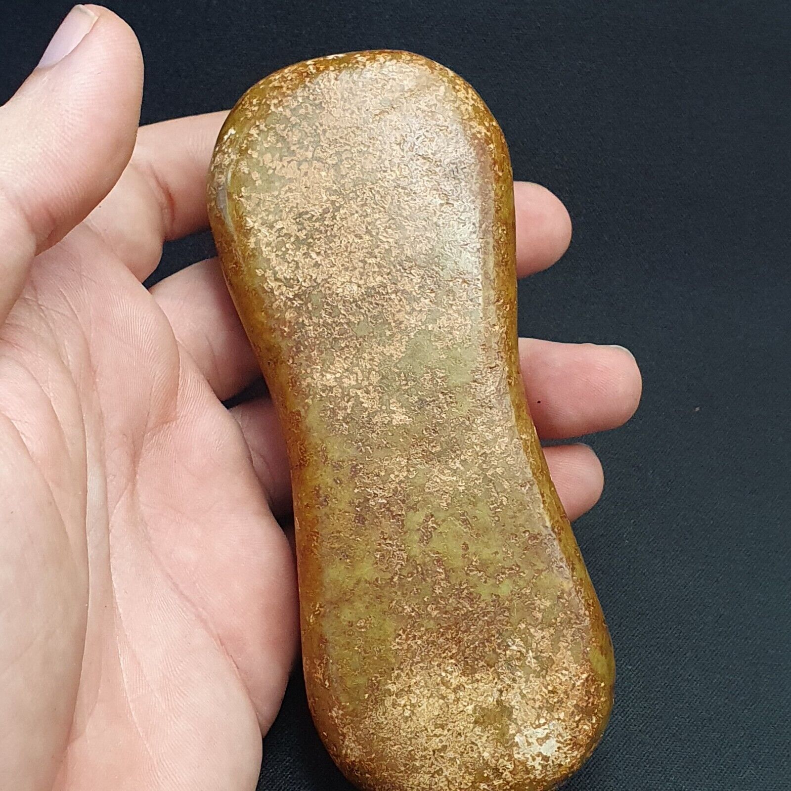 Antique Chinese Song Dynasty Calligraphy Stone carved yellow Jade Stone