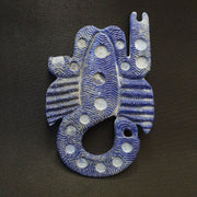 East Oasis Ancient Jiroft Blue Lapis Lazuli Scorpion Figure - Carved Stone Artifact