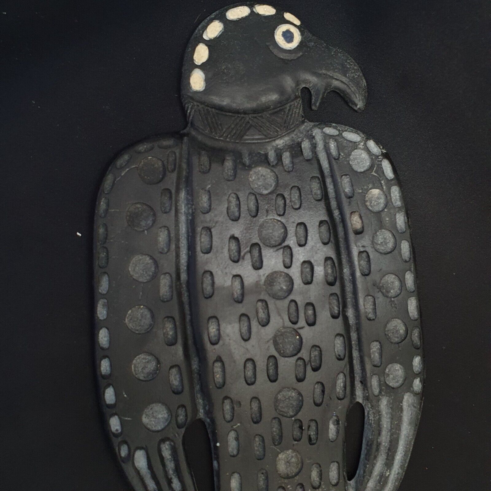 Ancient Jiroft Civilization Black Chlorite Stone figure of mystical Bird