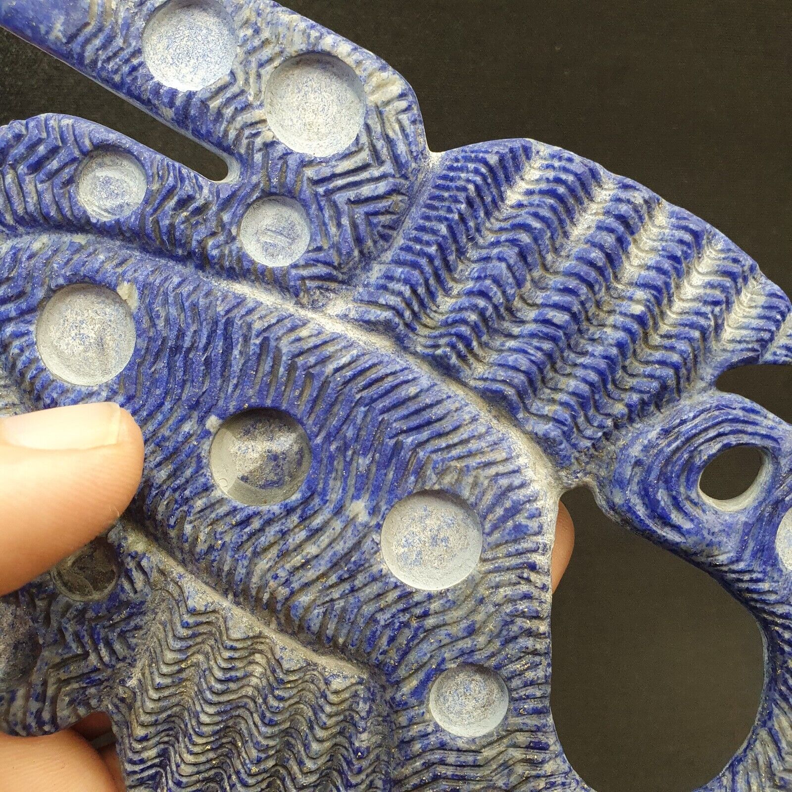 Ancient Jiroft Civilizationblue Lapis Lazuli Stone figure of mystical Scorpion