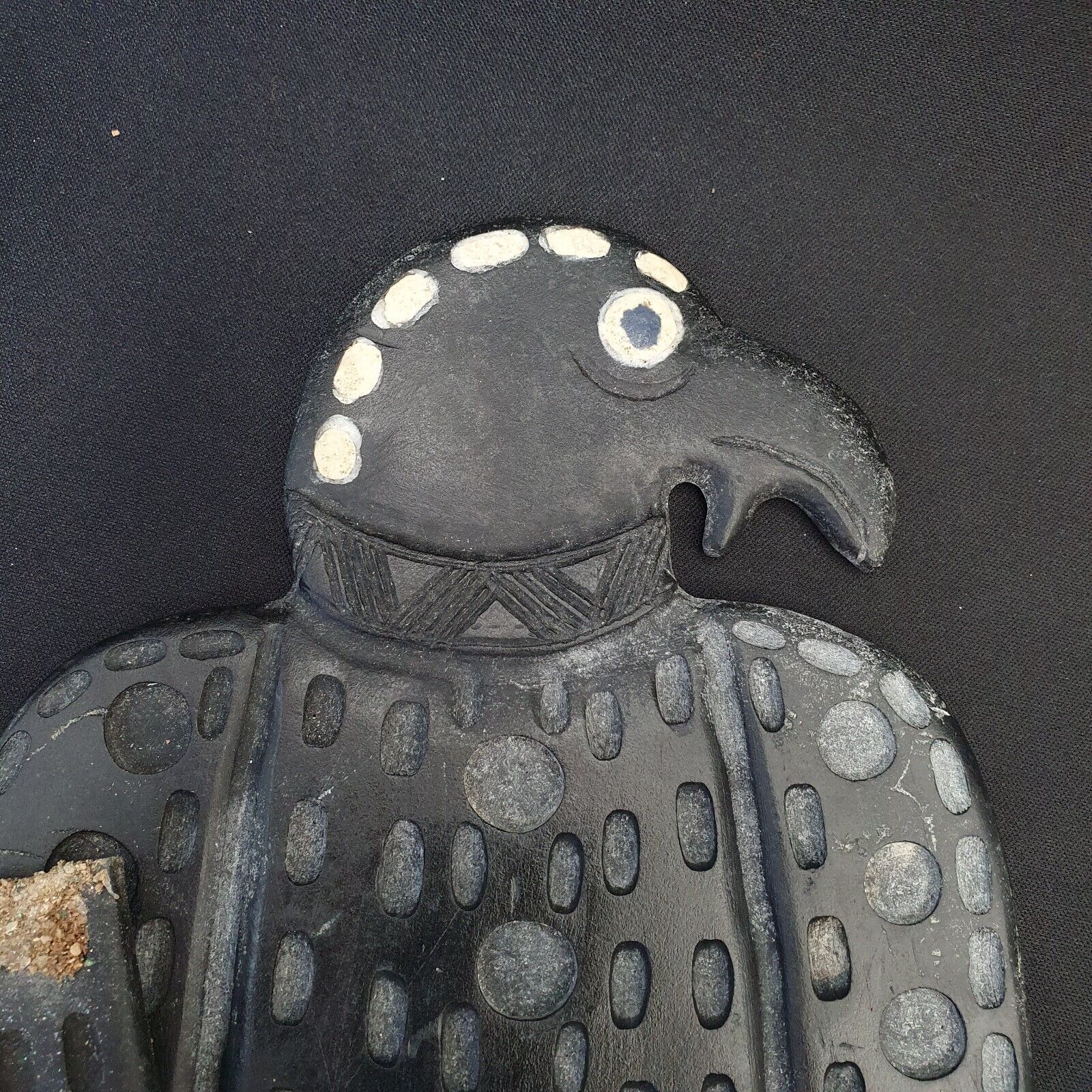 Ancient Jiroft Civilization Black Chlorite Stone figure of mystical Bird