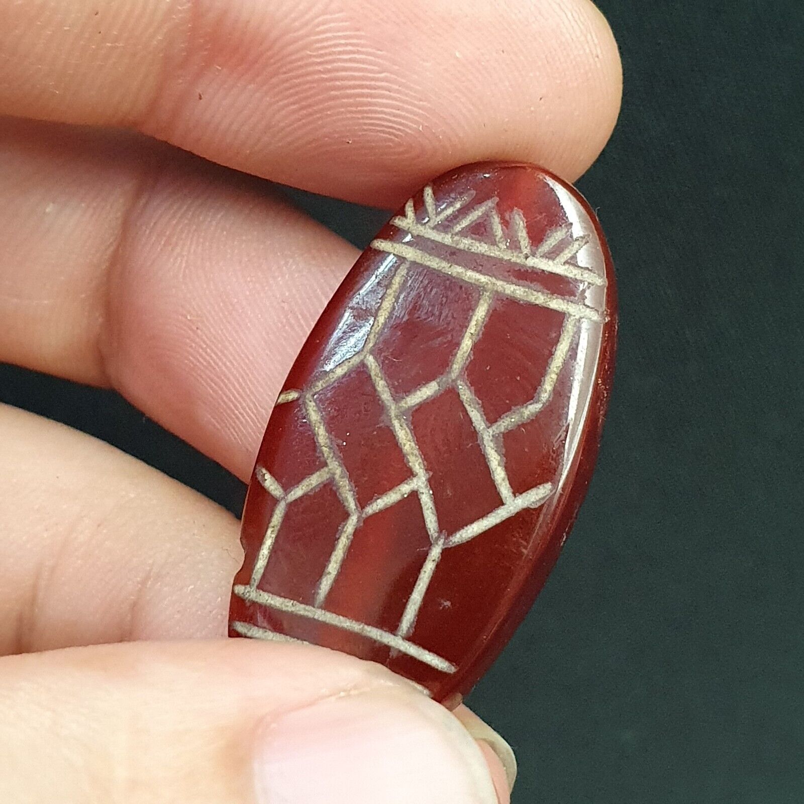 HIMALAYAN Indo Tibetan Central Asian Etched Agate beads Decorated beads Lot