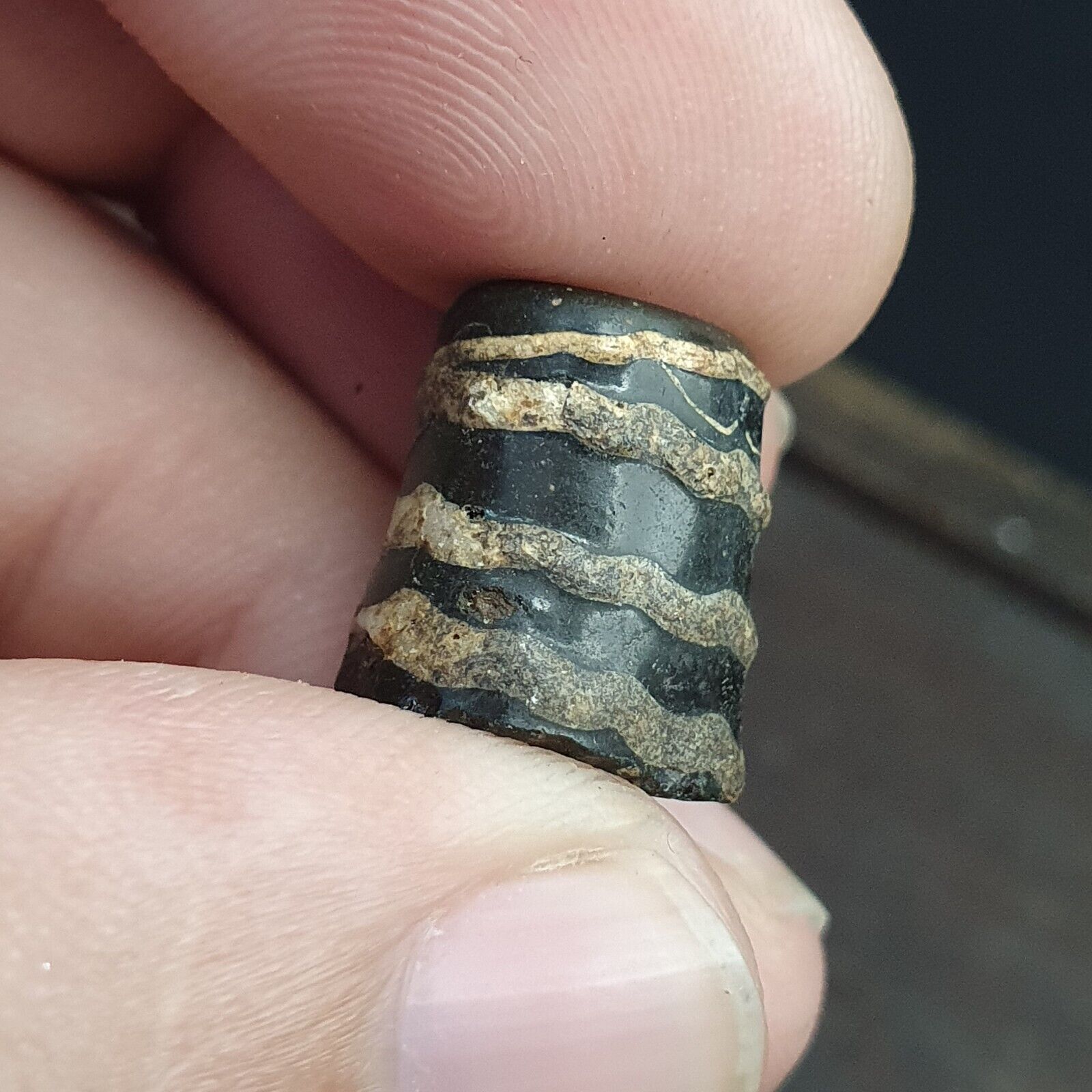 LOT  5 ANCIENT ROMAN . MOSAIC GLASS BEAD. 300 - 200 A.D LT-RB500