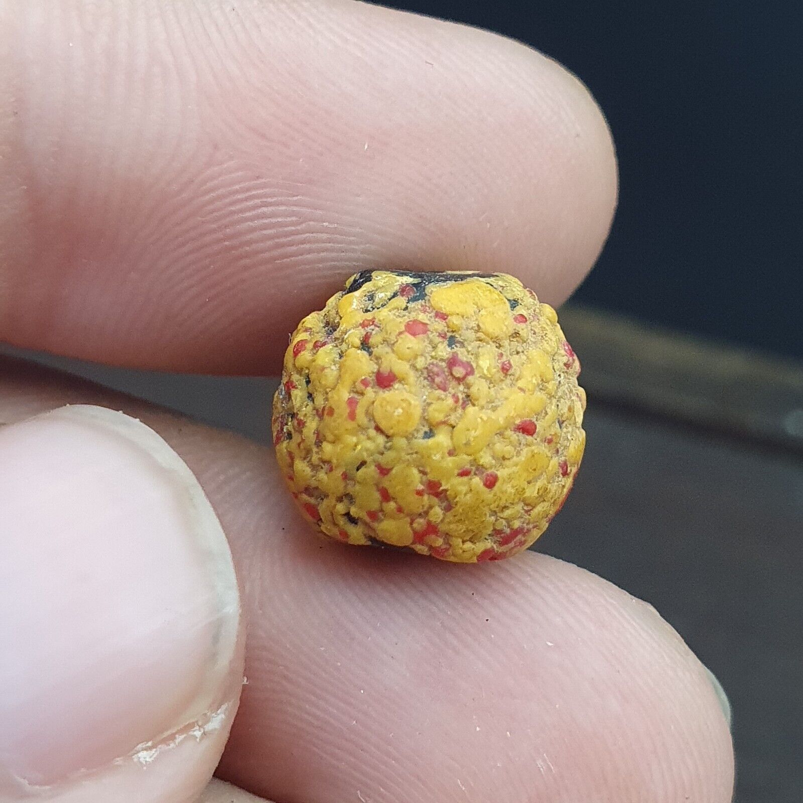 LOT 5 Antique ANCIENT ROMAN . MOSAIC GLASS BEAD. 300 - 400 A.D LT-RB501