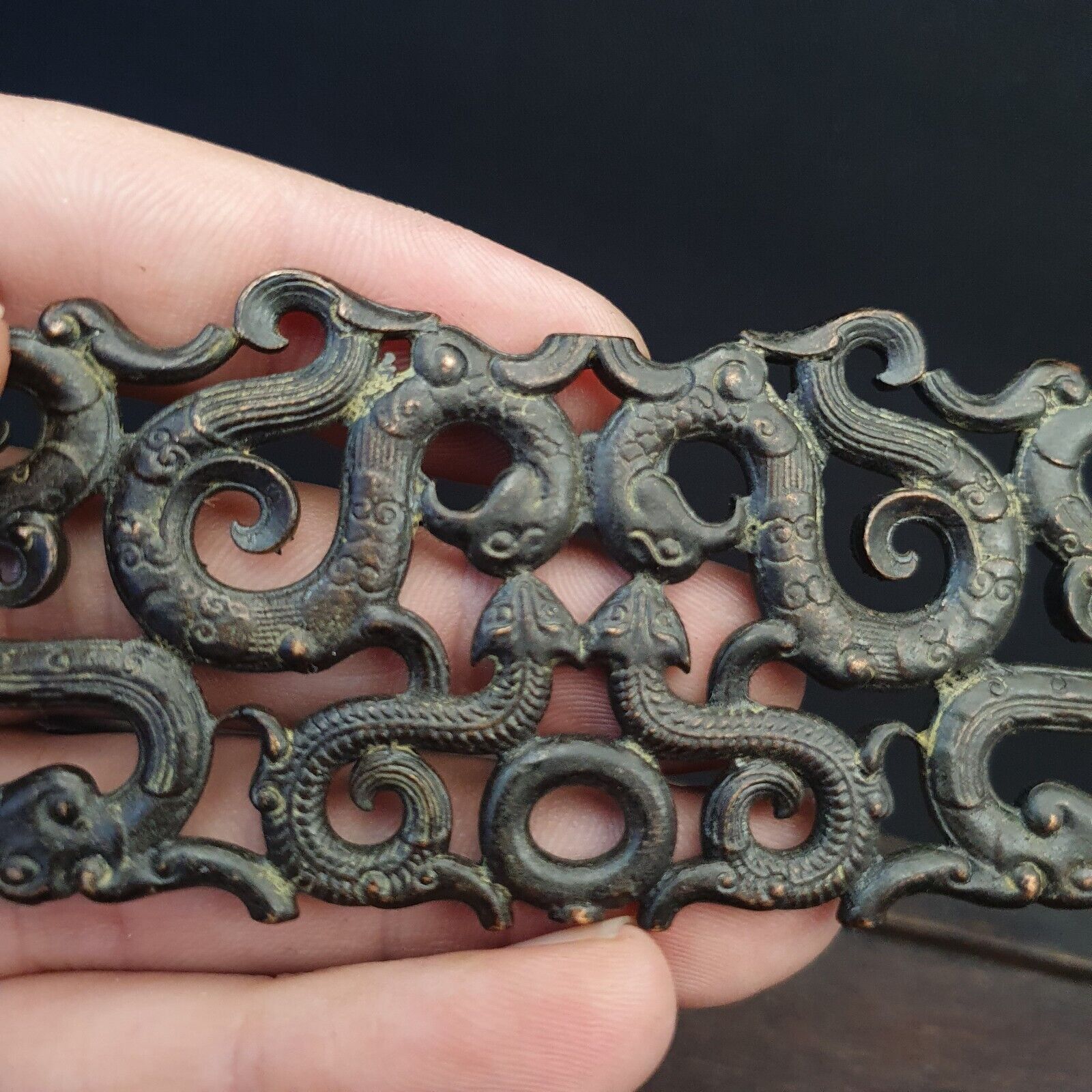 Antique Bronze Figural animal And Bird Figurine Decorated Bronze Piece