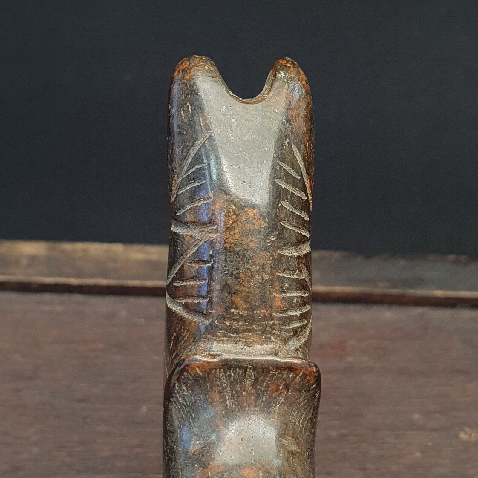 Antique Stone Chinese Jade Stone hand carved Mystic Horse Figurine