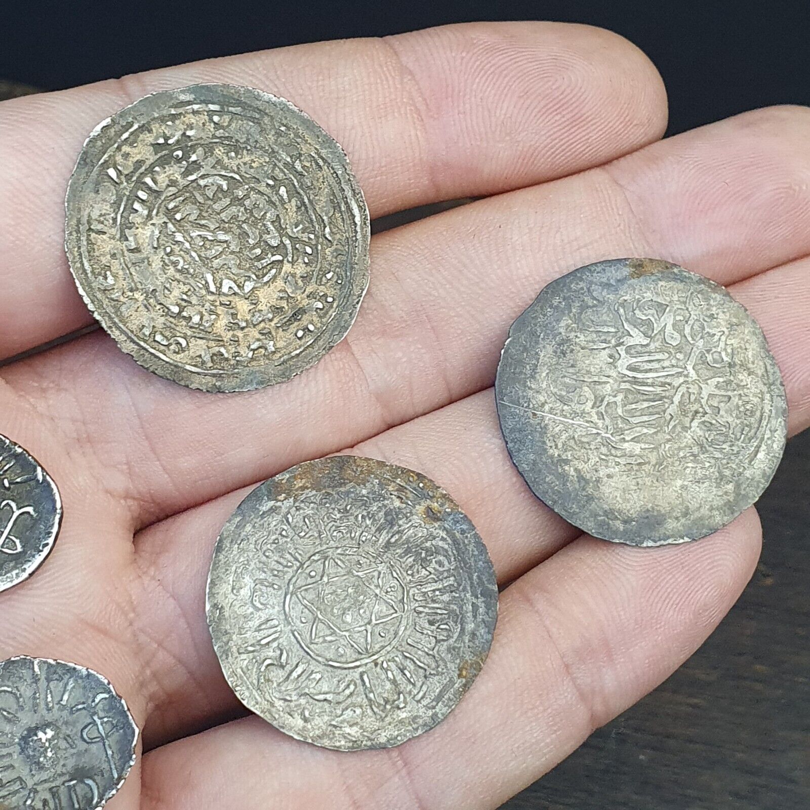 8 pcs. Medieval Islamic silver coins Himyar DIRHAM, Abbasid, Himyarite Kingdom