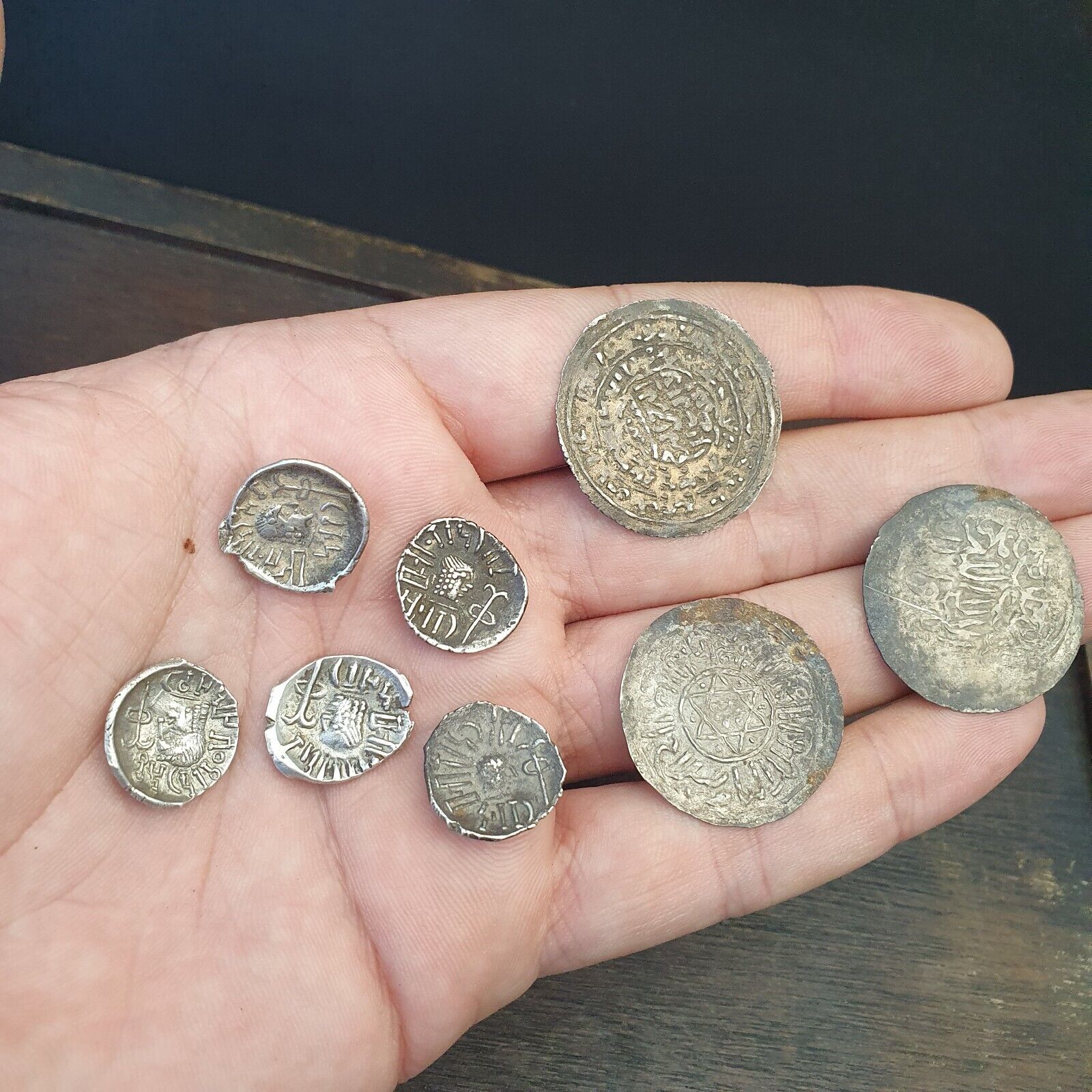 8 pcs. Medieval Islamic silver coins Himyar DIRHAM, Abbasid, Himyarite Kingdom