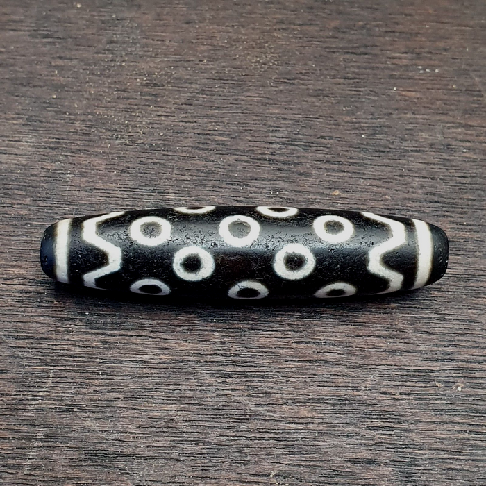 Vintage Old Himalayan Indo Tibetan Rare Eyes Patterns Eye Dzi Amulet Beads