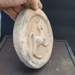 antique Old terracotta clay artifact Near Eastern Ancient Animal 1013