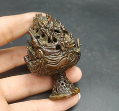 Antique Bronze Aroma Box Fragrance  Antique Bronze Decorated Old lamp