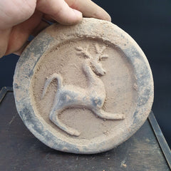 antique Old terracotta clay artifact Near Eastern Ancient Animal 1013