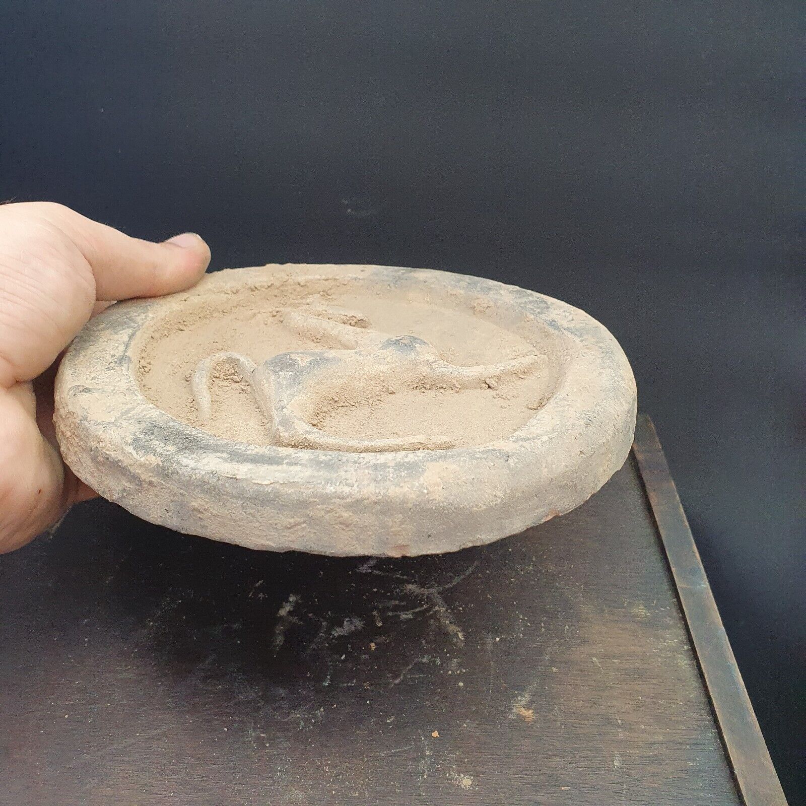 antique Old terracotta clay artifact Near Eastern Ancient Animal 1013