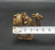 East Oasis Antique Bronze Copper Camel Figurine, Wild Animal Desk Ornament