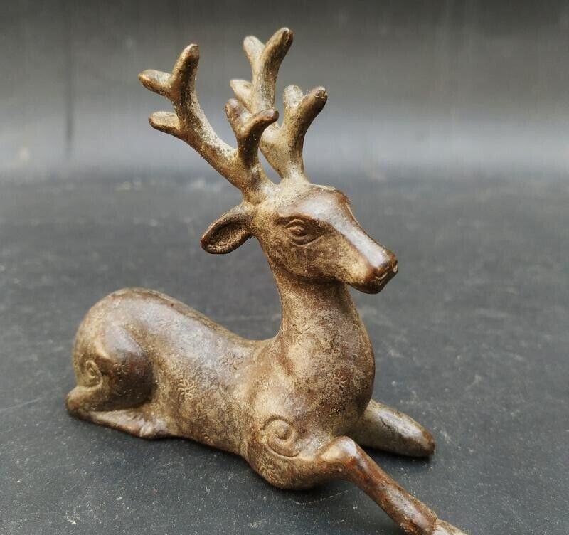 Antique Bronze Deer Antique Bronze Wild Animal figurine