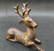 Antik-Bronze-Hirsch. Antik-Bronze-Wildtierfigur