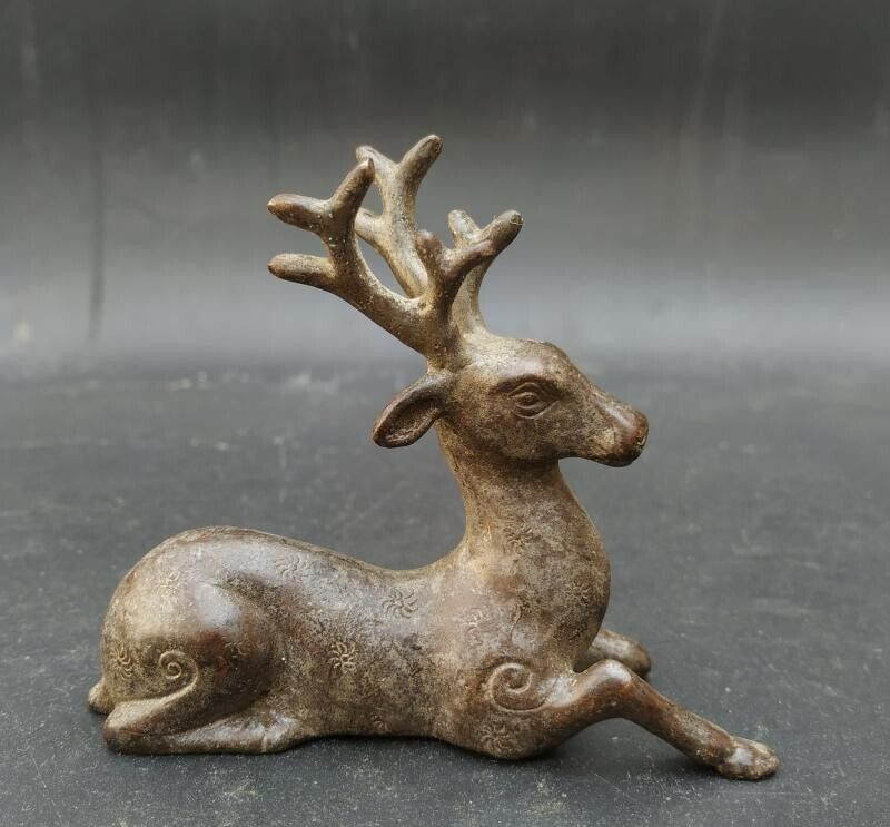 Antique Bronze Deer Antique Bronze Wild Animal Figurine