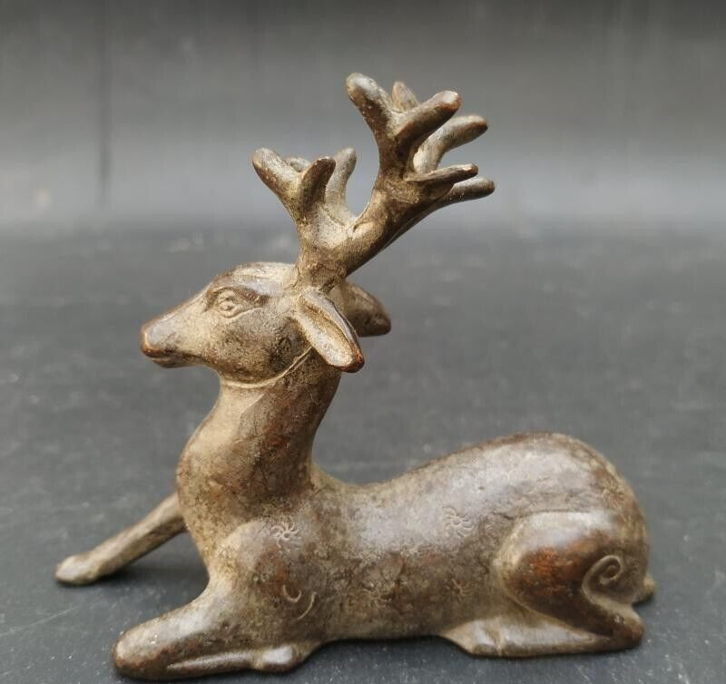Antique Bronze Deer Antique Bronze Wild Animal figurine