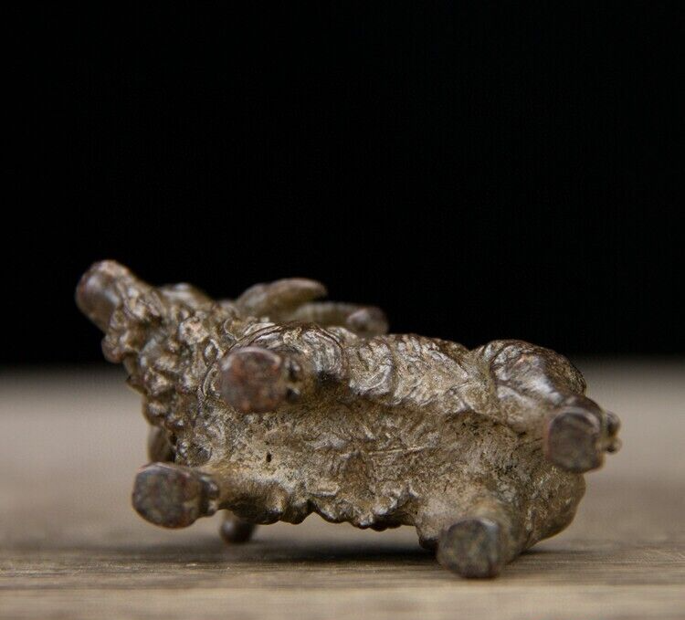 古董青銅羊古董青銅野生動物雕像