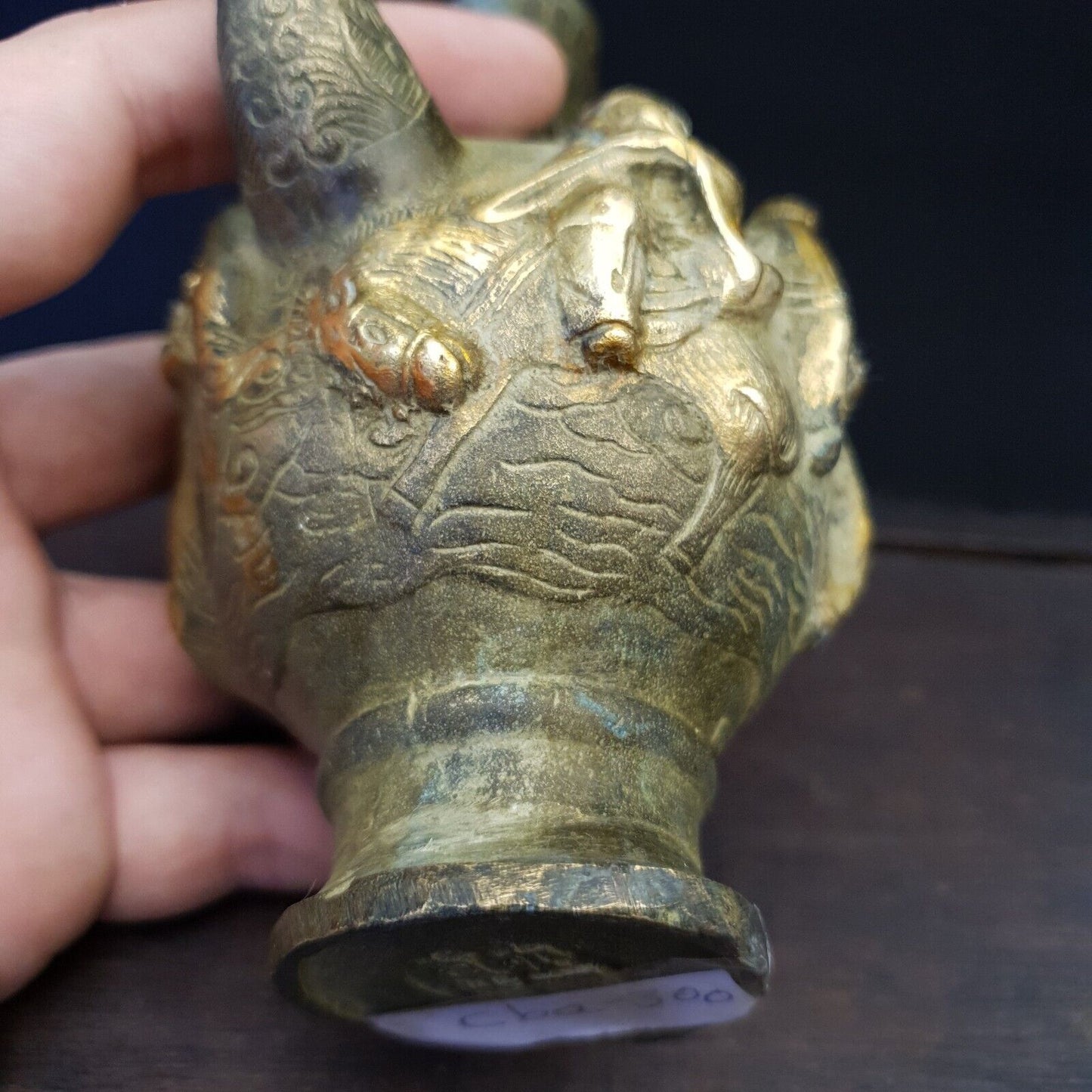 仿古青銅花瓶 JUG 漢代仿古青銅擺件工藝品雕像花瓶