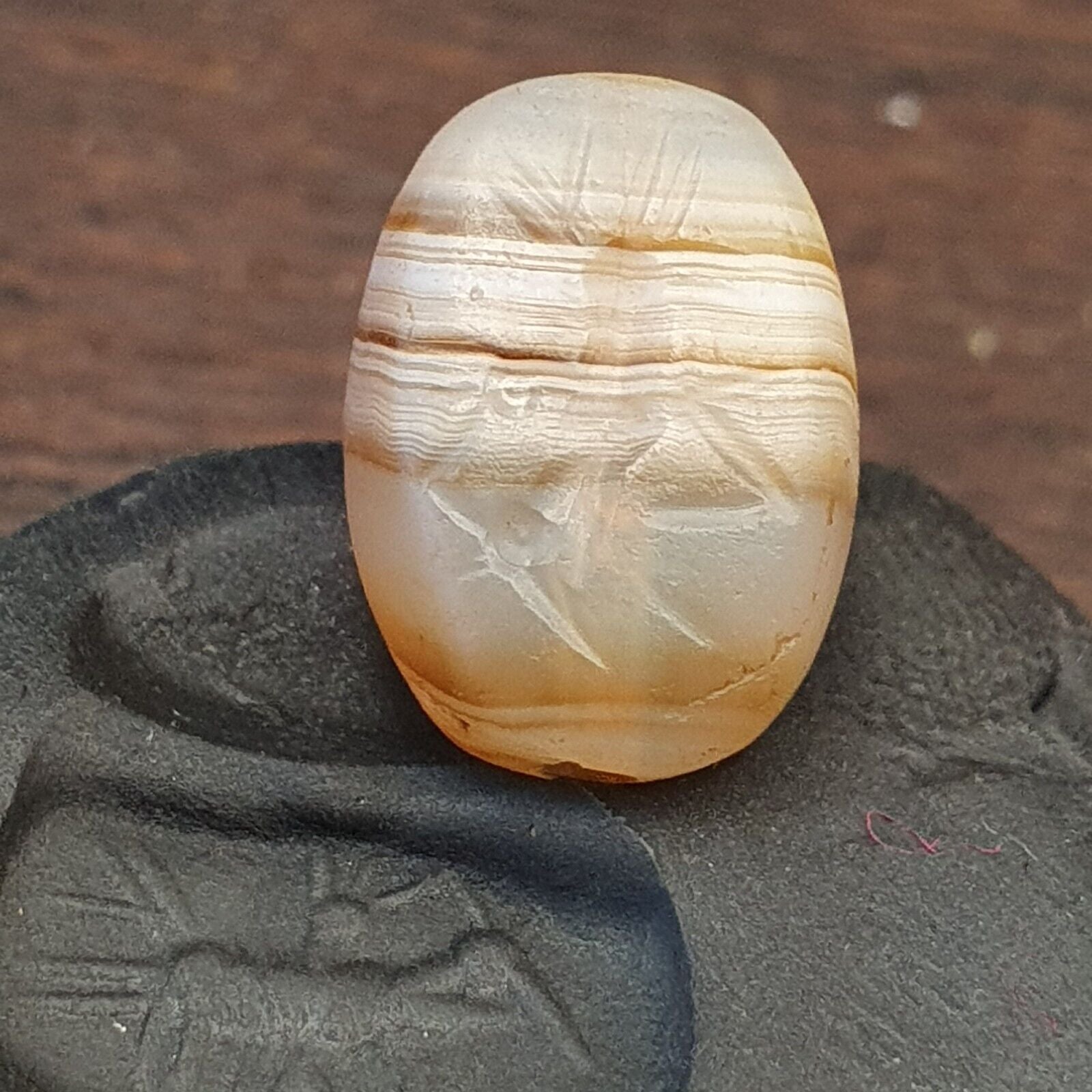 Ancient Achaemenid-Sassanian Persian Agate Pegasus Stamp Seal Very rare