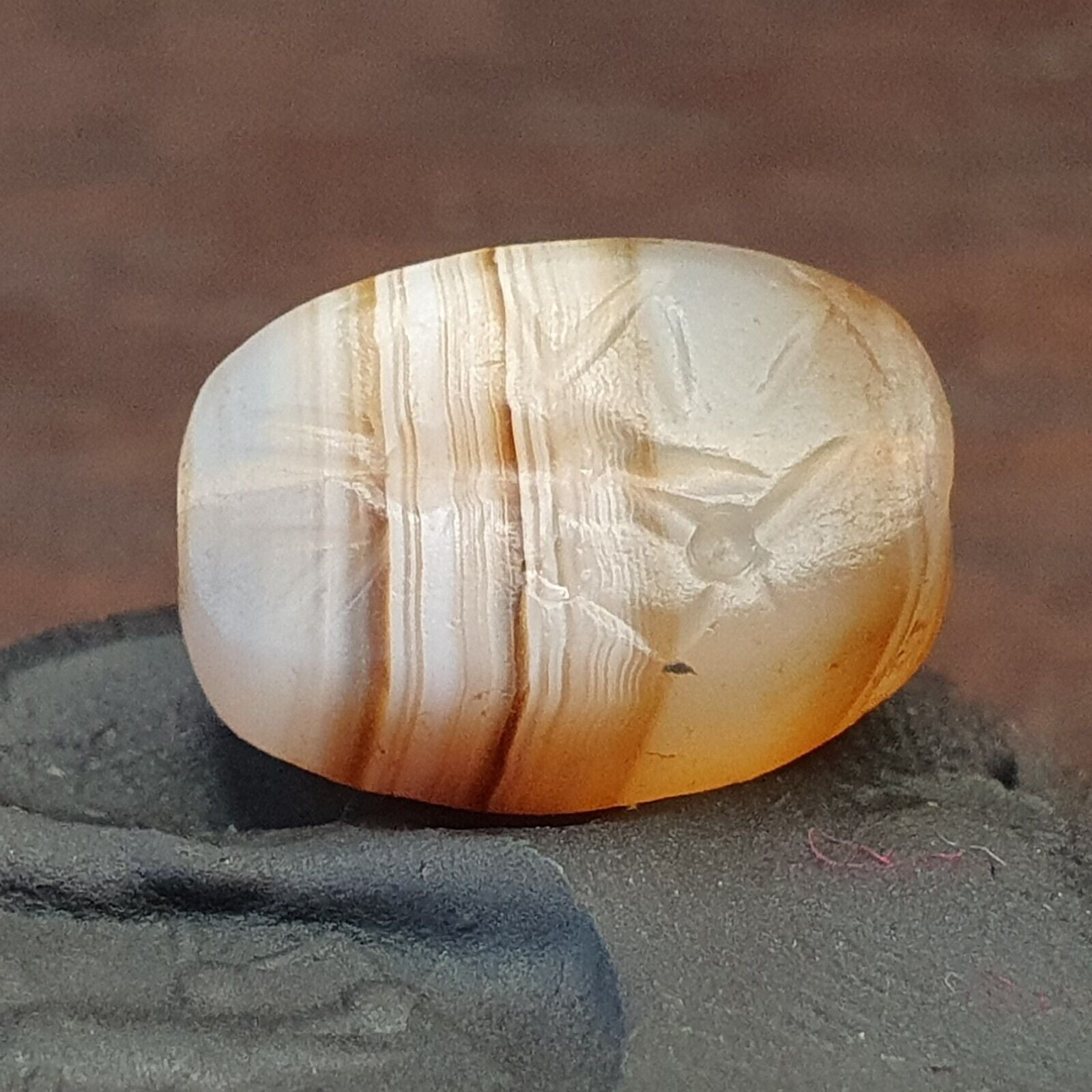 Ancient Achaemenid-Sassanian Persian Agate Pegasus Stamp Seal Very rare