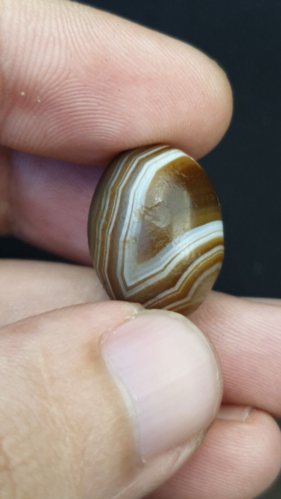 DZI Old Bead Pure Eye Indien Tibetisches Himalaya-Amulett, religiöse Antiquitäten