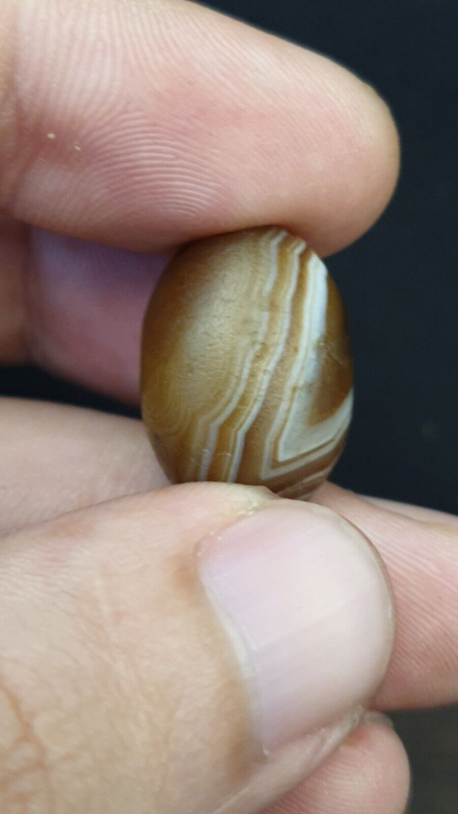 DZI Old Bead Pure Eye Indien Tibetisches Himalaya-Amulett, religiöse Antiquitäten