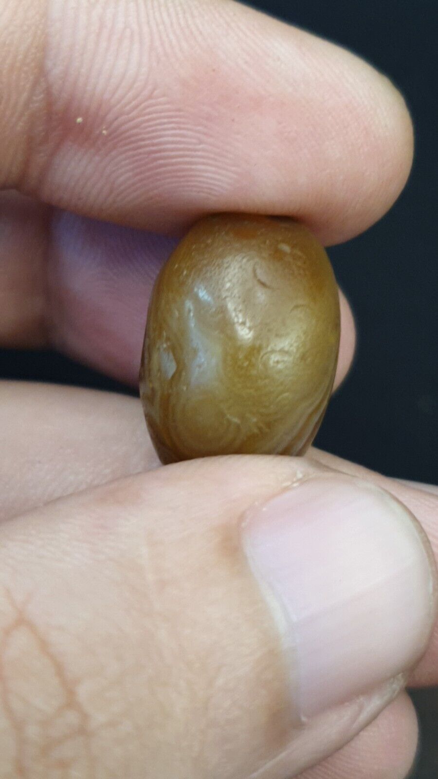 DZI Old Bead Pure Eye Indien Tibetisches Himalaya-Amulett, religiöse Antiquitäten