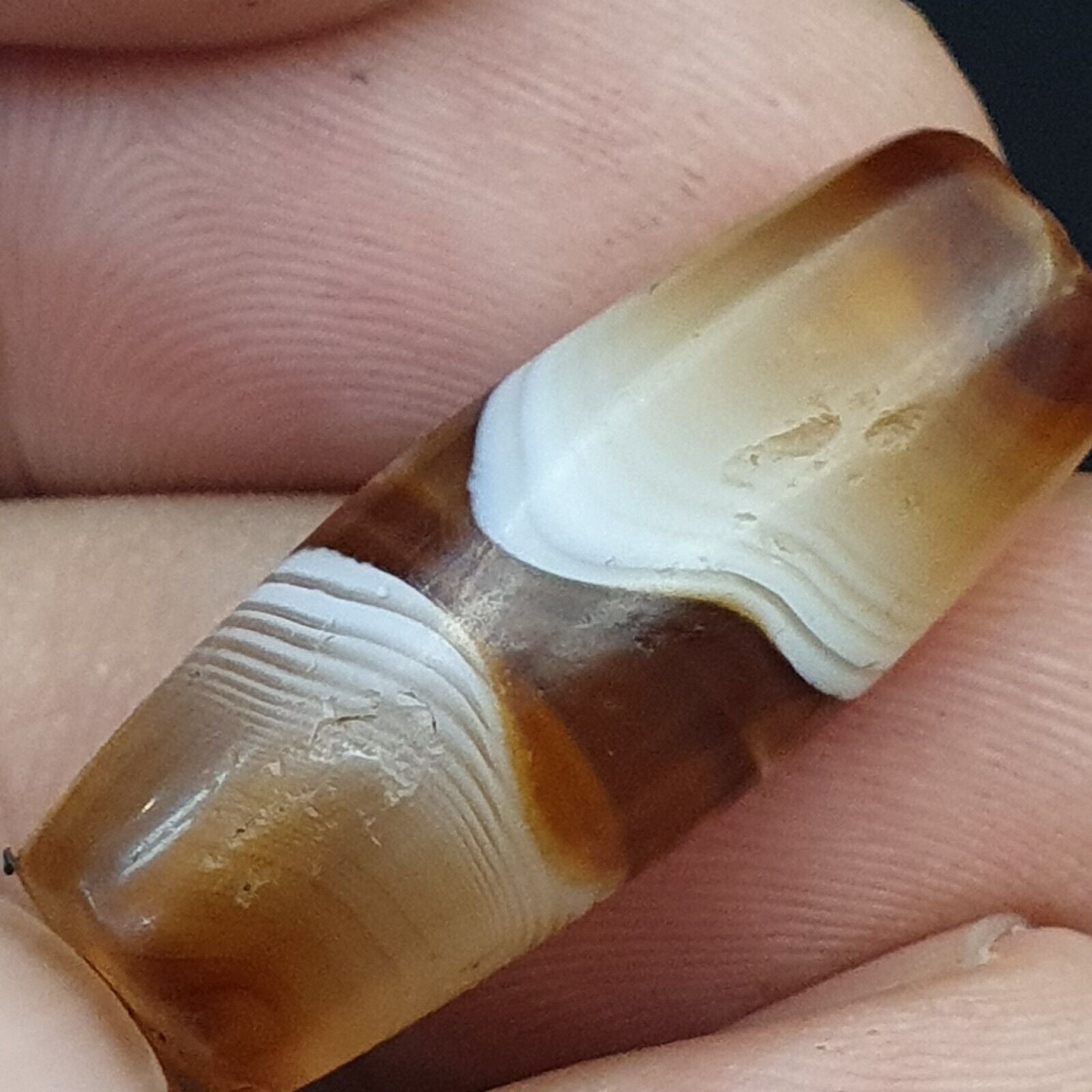 DZI Old Bead Pure Eye India Tibetan Himalaya Amulet Religious Antiquities