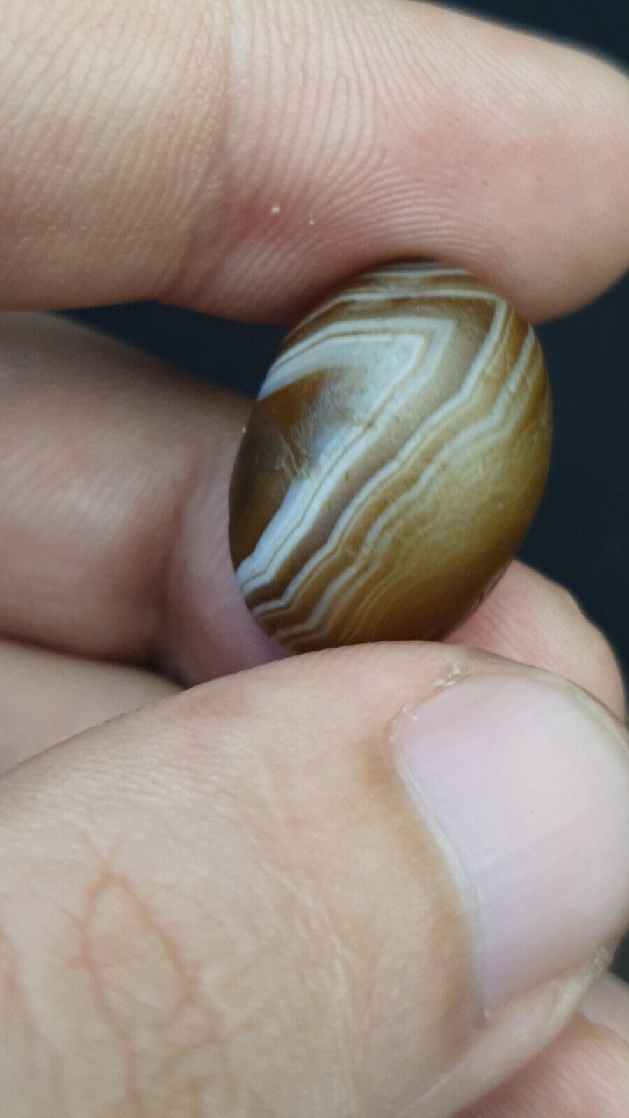 DZI Old Bead Pure Eye Indien Tibetisches Himalaya-Amulett, religiöse Antiquitäten