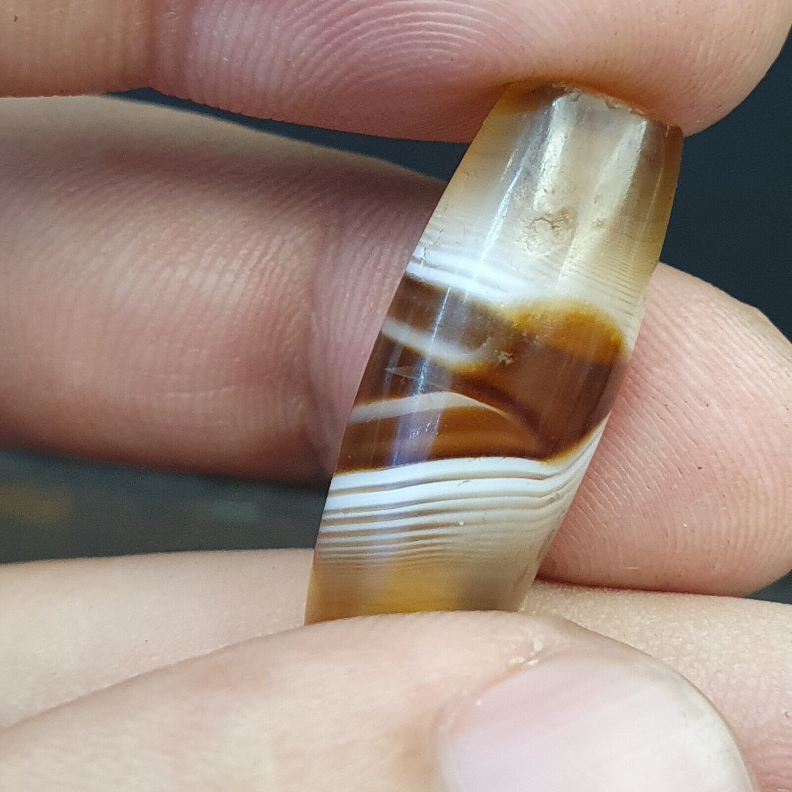 DZI Old Bead Pure Eye India Tibetan Himalaya Amulet Religious Antiquities