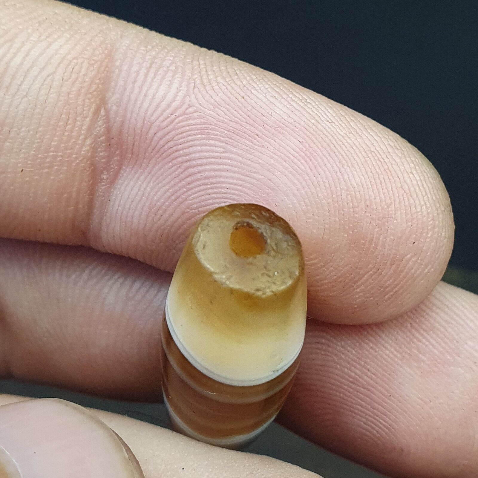 DZI Old Bead Pure Eye India Tibetan Himalaya Amulet Religious Antiquities