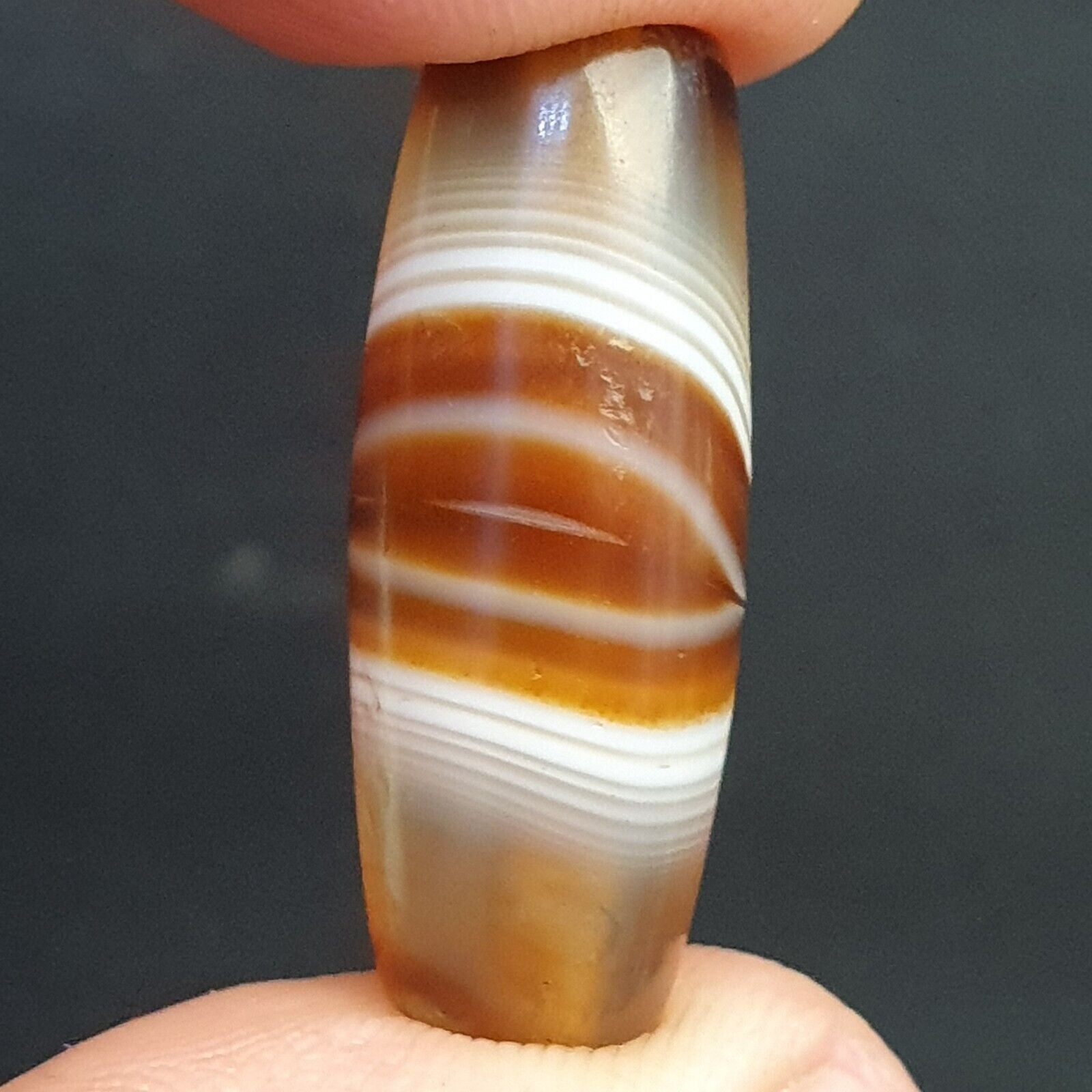 DZI Old Bead Pure Eye India Tibetan Himalaya Amulet Religious Antiquities