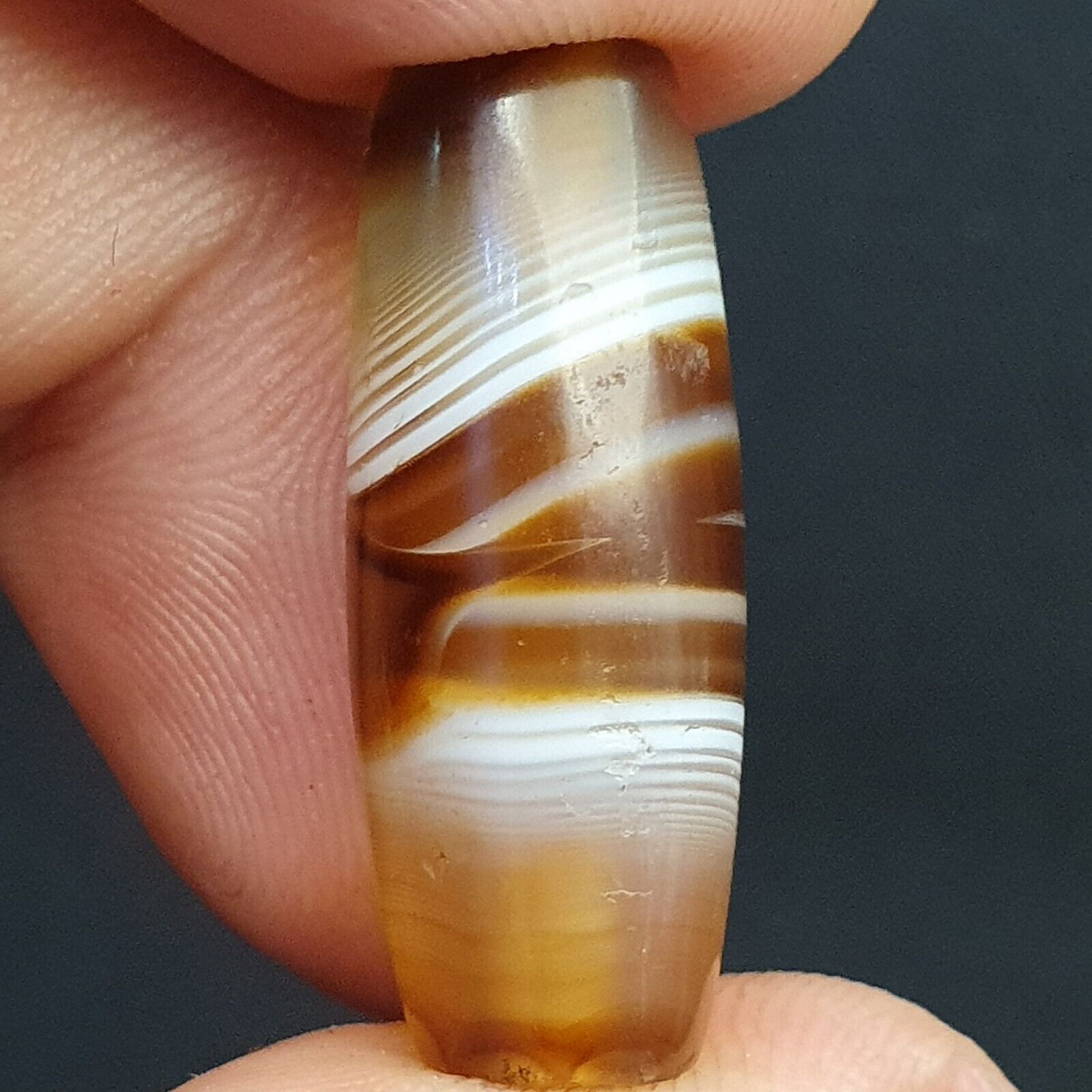 DZI Old Bead Pure Eye India Tibetan Himalaya Amulet Religious Antiquities