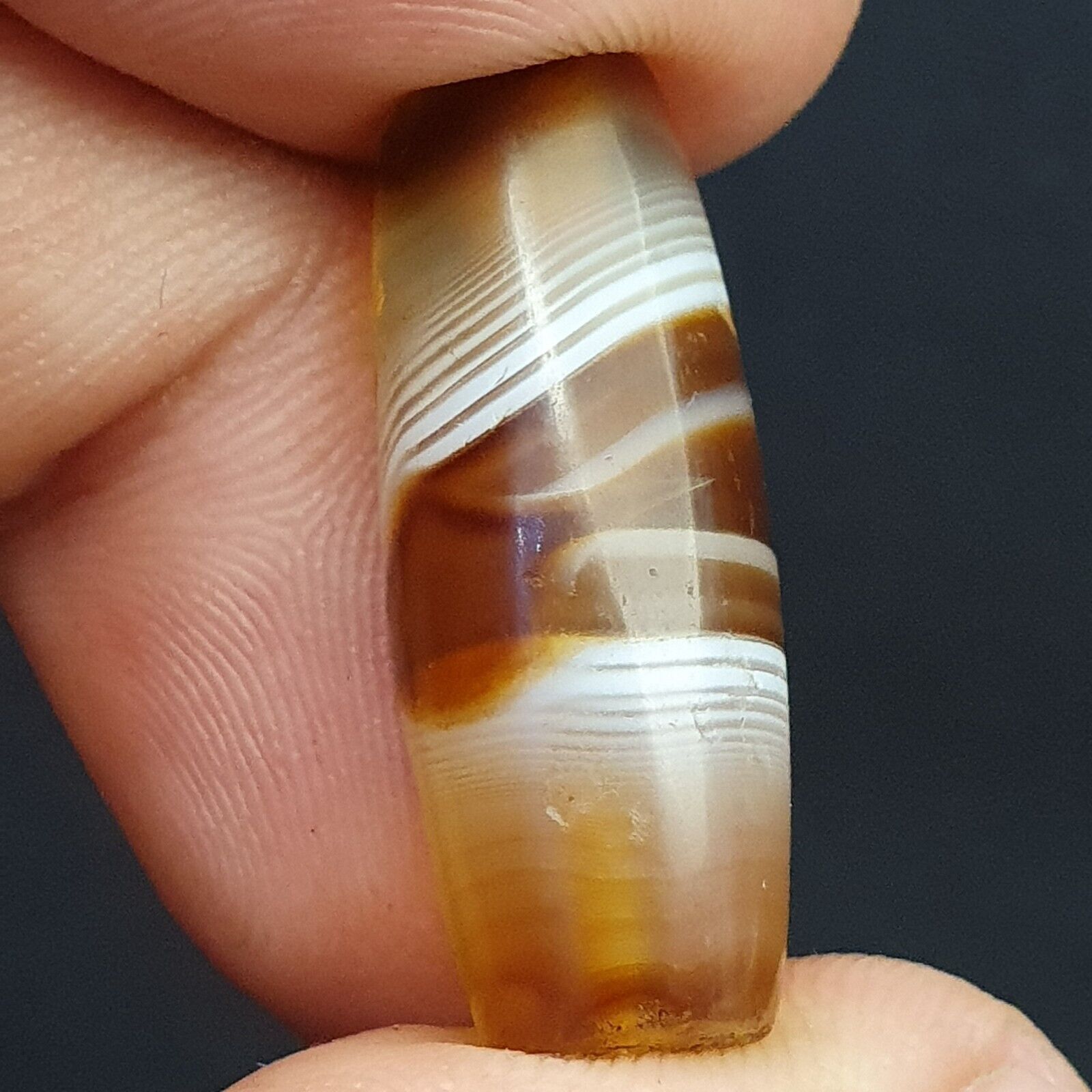 DZI Old Bead Pure Eye India Tibetan Himalaya Amulet Religious Antiquities