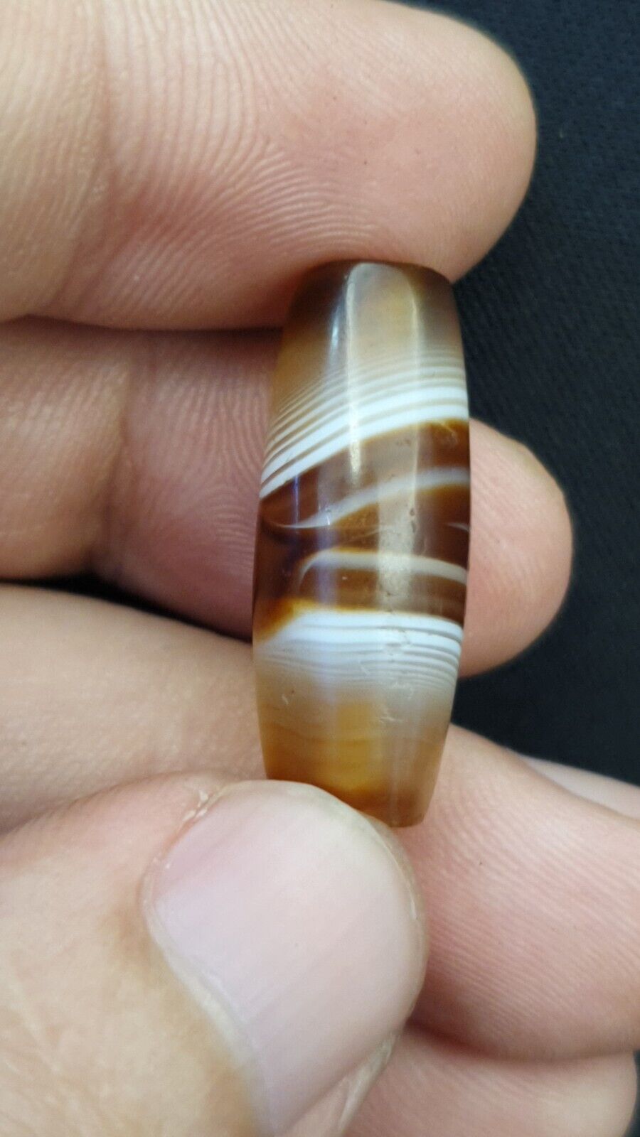 DZI Old Bead Pure Eye India Tibetan Himalaya Amulet Religious Antiquities