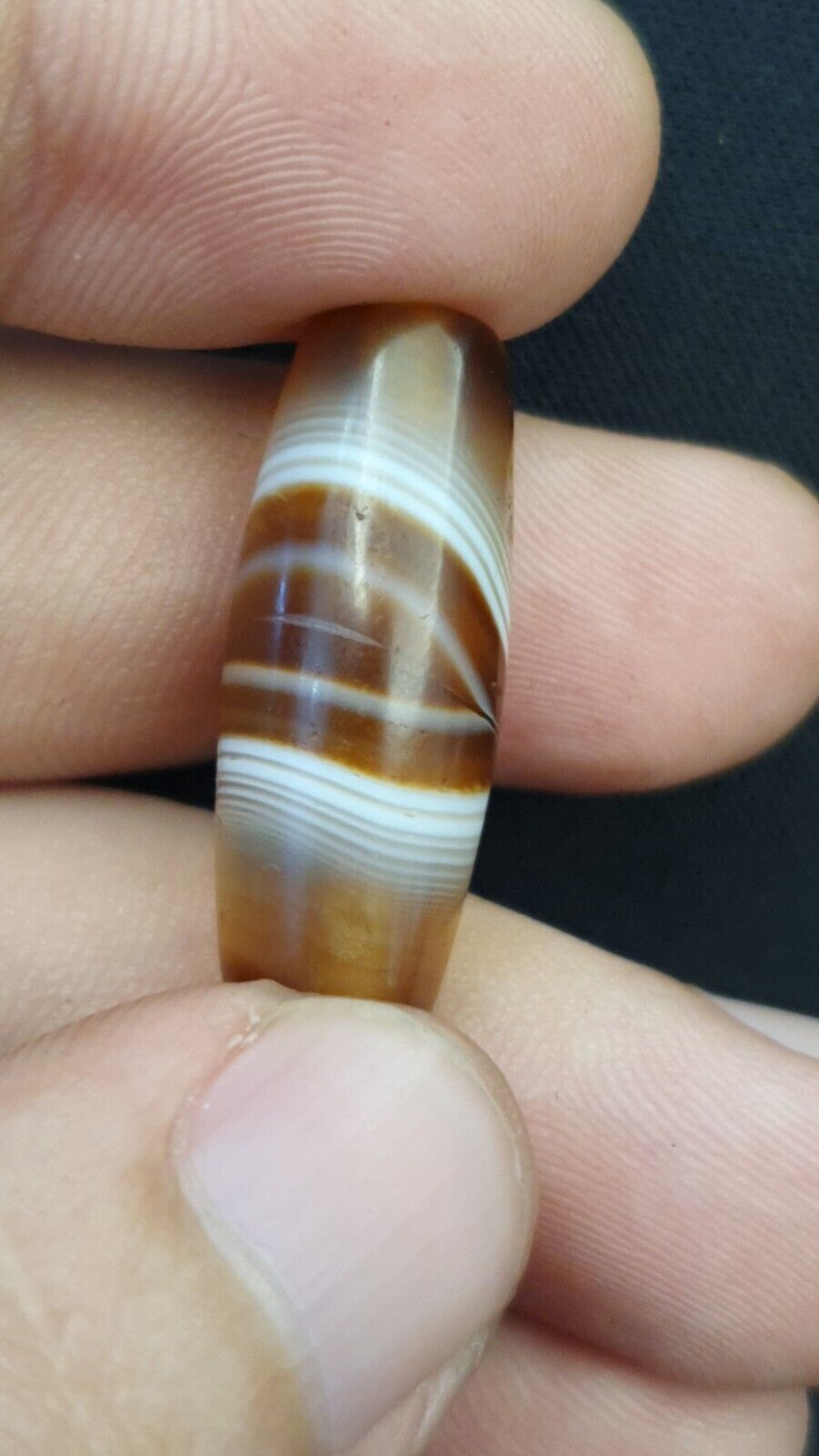 DZI Old Bead Pure Eye India Tibetan Himalaya Amulet Religious Antiquities